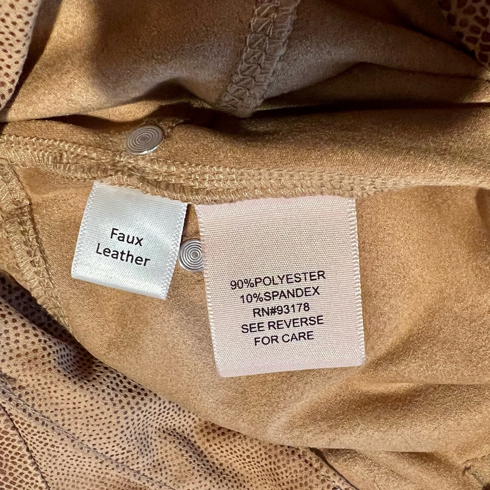 NWT! Philosophy Faux Leather Pants - Picture 5 of 6